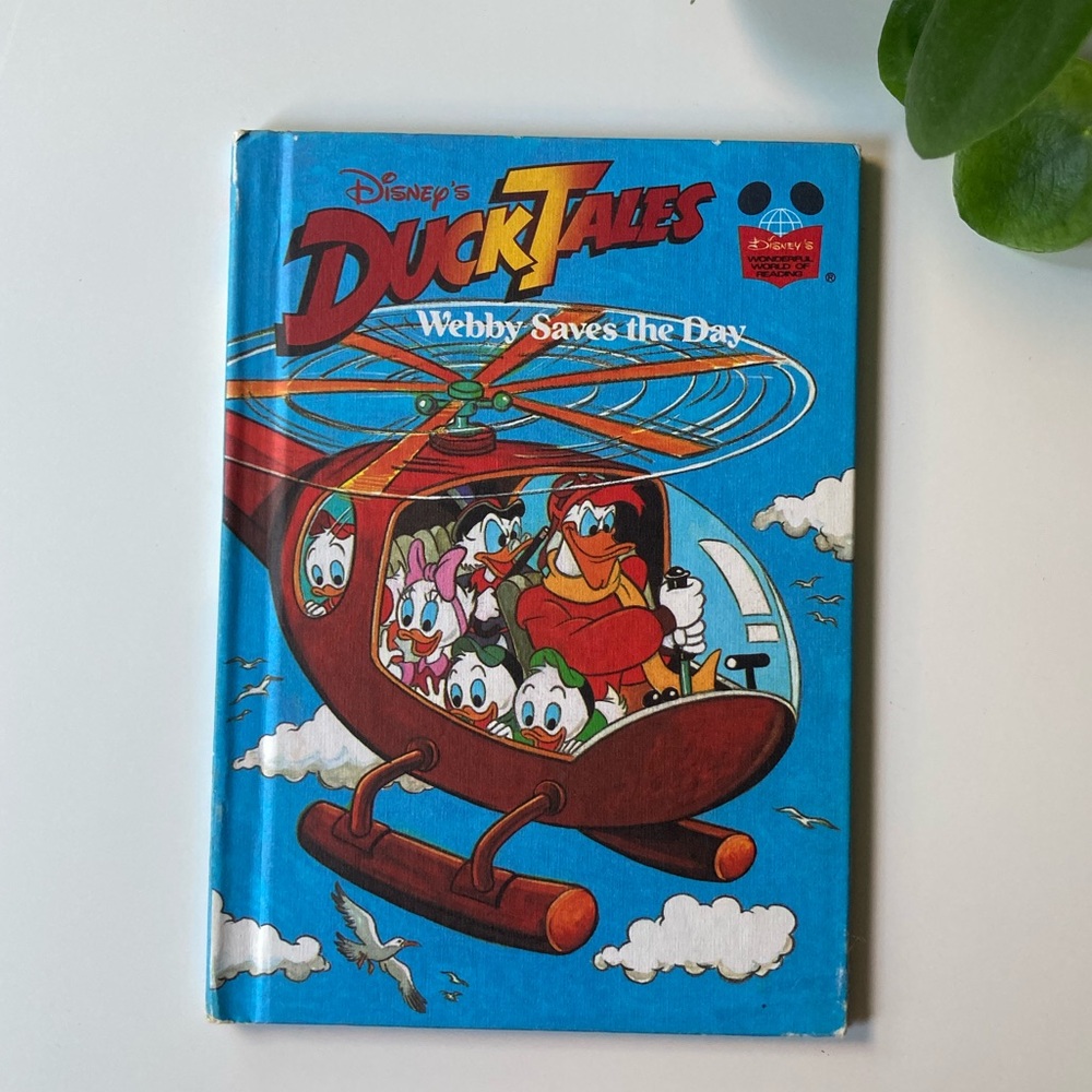 Vintage 80s Disney DuckTales Hardcover Book - Webby Saves the Day! Retro Fun